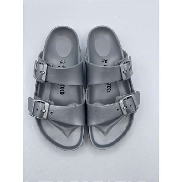 Birkenstock Womens Size 36 EU US 5 Silver Grey Arizona EVA Waterproof Sandals - Picture 7 of 8